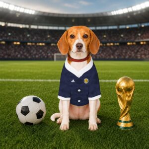 Alternative view of Scotland Home Pet Baseball Jersey World Cup 2026 Jersey For Pet