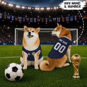 Scotland Home Pet Basketball Style Jersey World Cup Jersey For Pet 2026