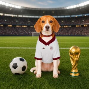 Alternative view of Spain Awat Pet Baseball Jersey World Cup 2026 Jersey For Pet