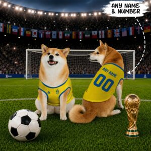 Sweden Home Pet Basketball Style Jersey World Cup Jersey For Pet 2026