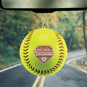 Alternative view of Texas Longhorns NCAA Womens Softball Champions 2026 Custom shape 2-sided Acrylic Car Ornament CHAMP200620