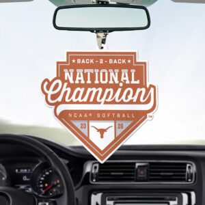 Alternative view of Texas Longhorns NCAA Womens Softball Champions 2026 Custom shape 2-sided Acrylic Car Ornament CHAMP200621