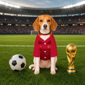 Alternative view of Turkey Home Pet Baseball Jersey World Cup 2026 Jersey For Pet