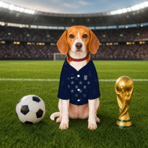 Alternative view of USA Away Pet Baseball Jersey World Cup 2026 Jersey For Pet
