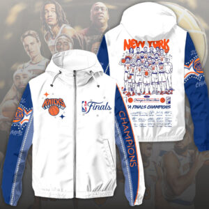 New York Knicks 2026 NBA Finals Champions 3D Windbreaker Jacket KTS1019