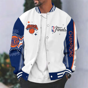 Alternative view of New York Knicks 2026 NBA Finals Champions Varsity Jacket KTS1022