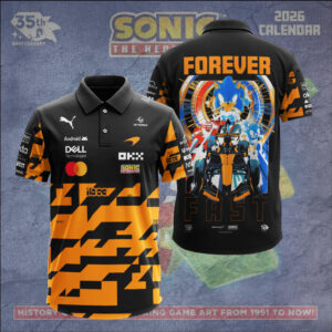 Sonic the Hedgehog 35th Anniversary x McLaren 2026 Team 1000th GP Polo Shirt KTS1119